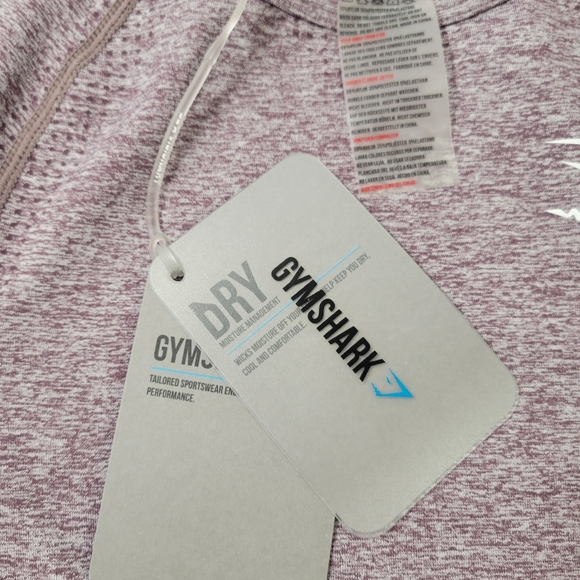 Gymshark Vital workout Athletic seamless longsleeves top purple wash marl small - Picture 9 of 12